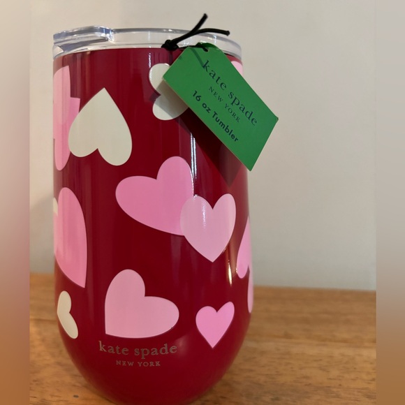 Kate Spade Celebration Hearts Stainless Steel Tumbler NWT - Picture 3 of 9